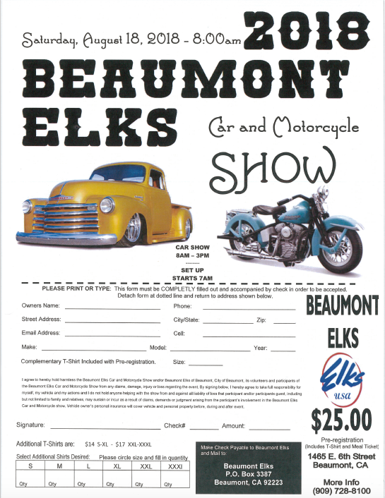 Beaumont Elks Car & Motorcycle Show